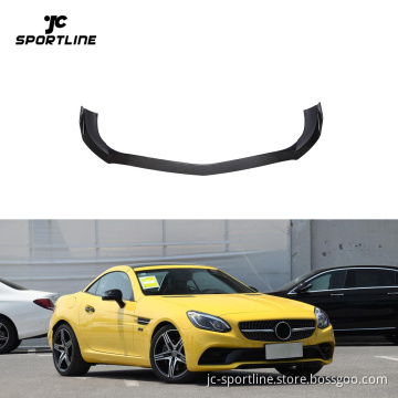 Carbon Fiber Front Bumper Lip Spoiler for Mercedes-Benz R172 SLC180 2016-2019